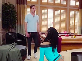 Ebony Babe Kira Noir Blows Roommates Boyfriend