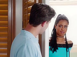 Ebony Babe Kira Noir Blows Roommates Boyfriend