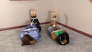 Ebony Damsels Duct Taped & Cleave Gagged 1080p