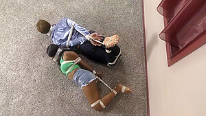 Ebony Damsels Duct Taped & Cleave Gagged 1080p