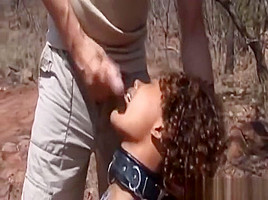 Ebony Slave Gets Roughly Banged In Doggy Style