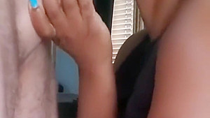 Ebony Sucks My Dick In The House At Family BBQ
