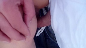 Ella in outdoor amateur video with jilling off and blowjob