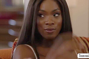 Emma Rose - Lovely Ebony Gets Her Black Pussy Licked And Banged By Ts