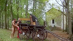 Equestrian babe in jodhpurs gloves and red boots gets ass fucked