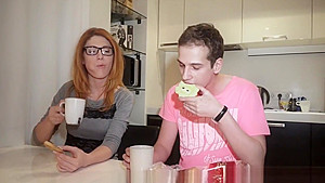 Euro spex redhead banged doggystyle