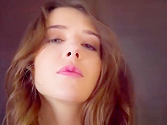 European beauty shows her perfect body to the camera