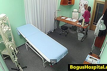 European hospital amateur licked by doctor