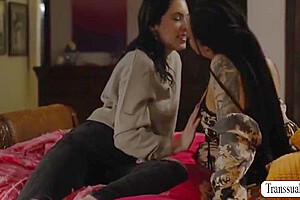 Eva Maxim In Latina Ladyboy Licks And Fucks Her Stepsisters Wet Pussy