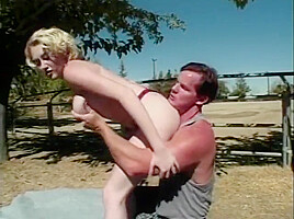 Exotic Bitch Plows A Guy Outdoors
