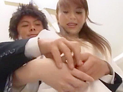 Exotic Japanese slut Nozomi Nishiyama in Hottest Office, Doggy Style JAV scene