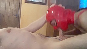 Extreme sloppy blowjob and cumshot Playing with spit and cum in 69 position oral creampie