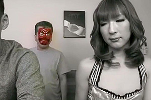 Fabulous Japanese Model In superlatively admirable petite tits, nylons JAV Clip