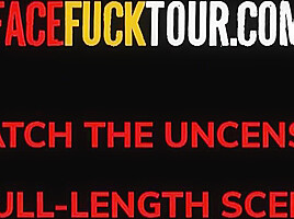 Face Fuck Tour - Blonde Bombshell Candee Licious Throat Fucked And Jizzed