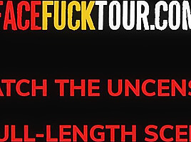 Face Fuck Tour - Gold Digging Linda Leclair Slobbing On A Massive Cock