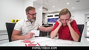 FamilyDick - Skinny Twink Rides His Stepdad Raw