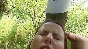 Fantastic Claudia gets nailed in the woods