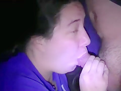 Fat Slut - another in the park - swallow nocondom