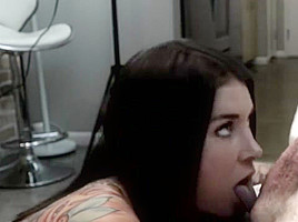 Felicity Feline Blowjob Teasing with Friend After Party