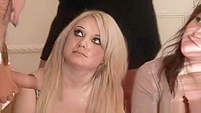 Fetching mature lady at a hot group sex party