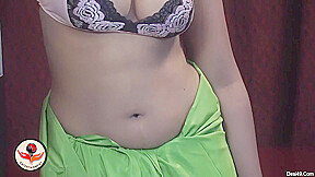 First On Net -saree Fashion Green Silk Saree Look 2