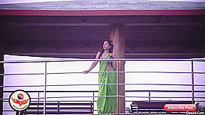 First On Net -saree Fashion Green Silk Saree Look 2