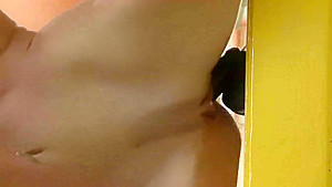 Flexible girl masturbating