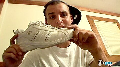 Foot Fanatic Ajax Jerks His Dick - Ajax