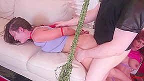 Foot worshipping sub teen 18+ gets ass banged