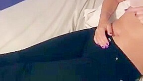 Footjob while TV