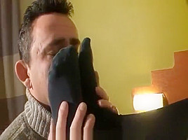 French blonde socks smelling