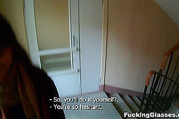 Fucking Glasses - Rina - Not shy to fuck on a stairway