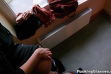 Fucking Glasses - Rina - Not shy to fuck on a stairway
