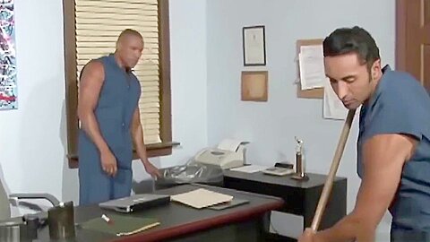 Gay cleaning guys fucking in the office