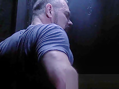 Gay hunk sucking and stroking dong