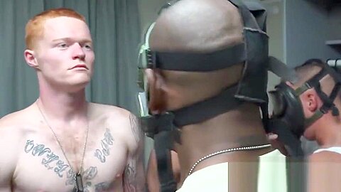 Gay soldiers meet in the shower to engage in hot anal sex