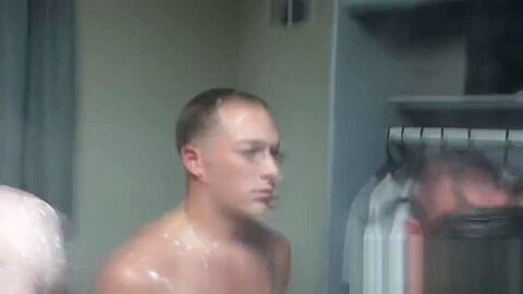 Gay soldiers meet in the shower to engage in hot anal sex