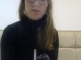 Gemma smoking with gloves handjob Marlboro lights