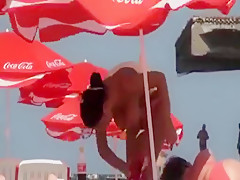 Gender about the beach with pop