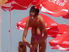 Gender about the beach with pop