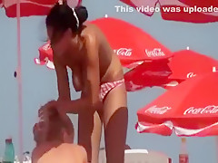 Gender about the beach with pop