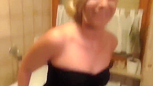 German MILF Gets Creampied On A Washing Machine