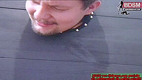 German femdom teen 18+ make BDSM session with slaves