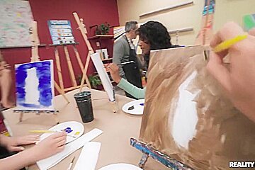 Getting College Ass In Art Class With Emma Shay