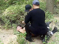 Girl Captured Bound In A Forest