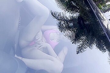Girl Masturbating In The Car