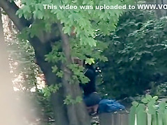 Girl blowjob in public place