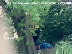Girl blowjob in public place