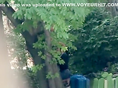 Girl blowjob in public place
