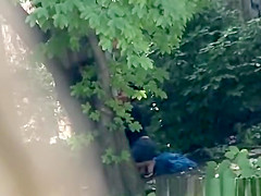 Girl blowjob in public place